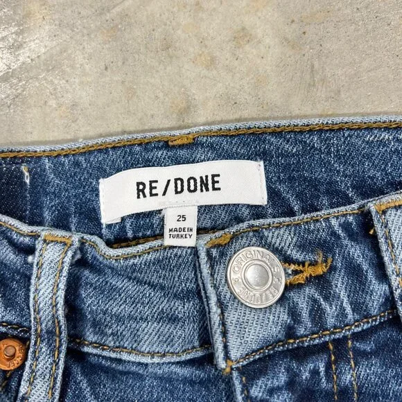 $275 NWT RE/DONE 70s CROP BOOT JEANS SZ 25